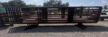 (8) Free Standing 24' Pipe Panels w/ (1) 12' Gate