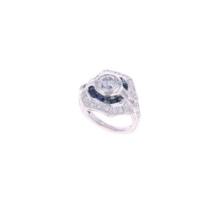 Art Deco Sapphire VS1 Diamond & Platinum Ring
