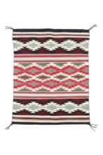 Navajo Chinle Banded Woven Wool Rug 1960s