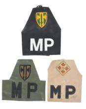Vietnam War & WW II Military Police Arm Bands (3)