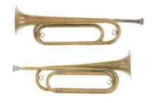 U.S. Regulation Marked Brass Bugles 1930-50s (2)