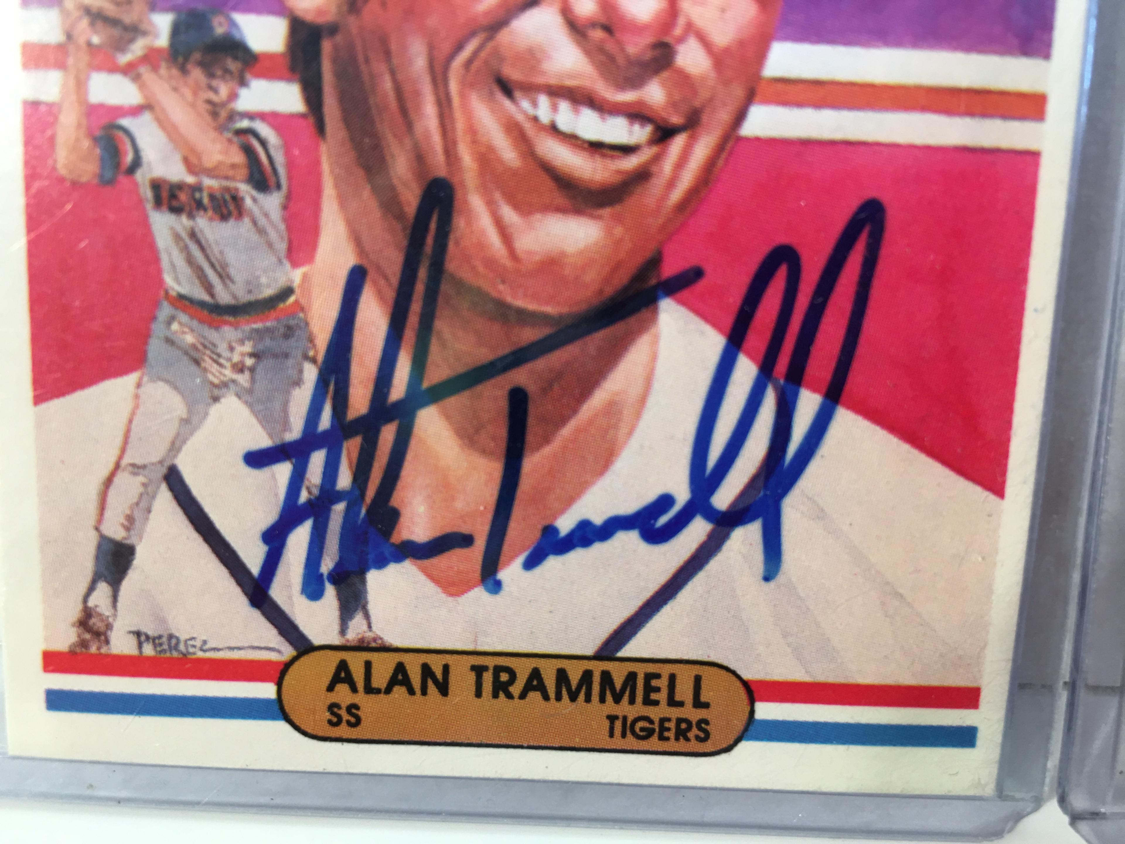 Lot of 2 Pcs Collector 1982 Donruss Baseball Sport Card Autographed by Alan Trammell Baseball Sport