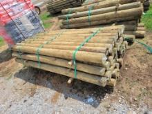 3-4''X7' WOOD POSTS (36)