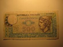 Foreign Currency: Italy 500 Lire