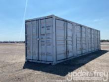 2024 40' HQ Container, Four Side Multi-Door, One End Door