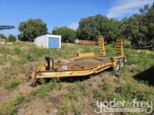 1994 HM Trailers Yellow Utility Equipment Trailer, Tandem Axle, Ramps