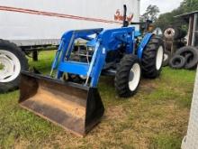 NEW HOLLAND TN65 LOADER TRACTOR, 1862+ hrs,  DIESEL, 3PT, PTO, REMOTES, W/