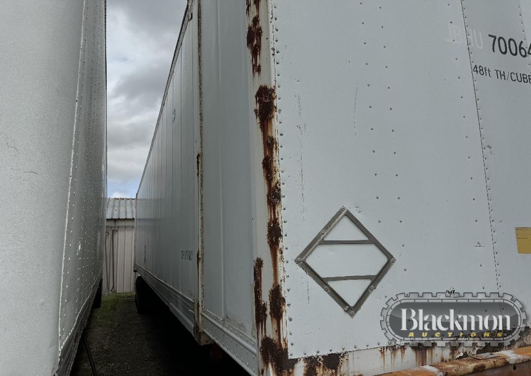 CONTAINER TRAILER,  48', W/ HIGH CUBE CONTAINER,