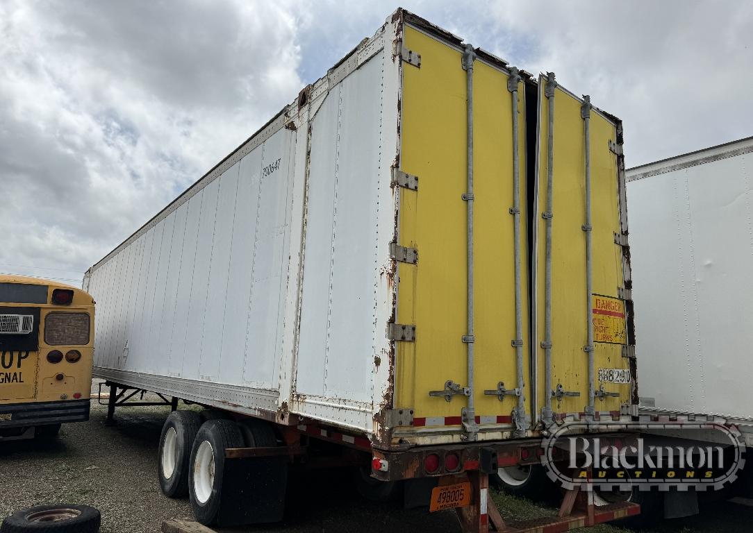 CONTAINER TRAILER,  48', W/ HIGH CUBE CONTAINER,