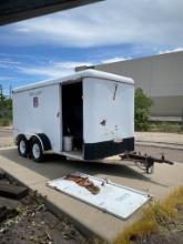 2002 WW ENCLOSED TRAILER, UP# 81275, VIN# 11WEO14282W268584, LOCATION AND C