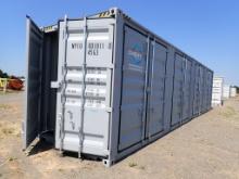 SHIPPING CONTAINER,  40', HIGH CUBE CONTAINER, (2) SETS OF DOUBLE DOORS, (1