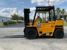 CATERPILLAR 494R FORKLIFT, PERKINS DIESEL, APPROX 5FT FORKS, RUNS AND OPERATES