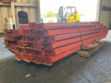 CROSSBEAMS FOR PALLET RACKING, APPROX 38...TOTAL, APPROX 8FT