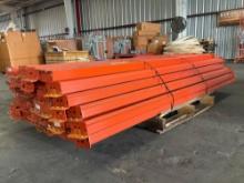 CROSSBEAMS FOR PALLET RACKING, APPROX 46 TOTAL, APPROX 8FT