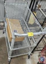 Stainless steel rolling cart with 3 shelves