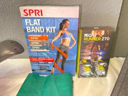 Exercise Lot Incl Bands, Hand Weights, Ab Roller and More