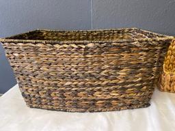 Four Piece Rattan Basket Set
