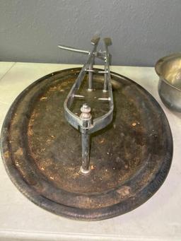 Three Piece King Cole Lot Incl Mixing Bowl, Stainless Shell Serving Dish and Carving Platter