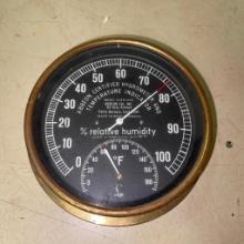 Vintage Abbeon Certified Hygrometer and Temperature Indicator
