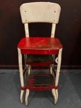Vintage Metal Step Stool Kitchen Seat