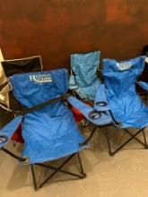 Group of Four Folding Camp/Game Chairs