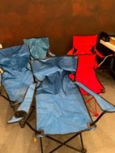 Group of Five Folding Sport/Camp Bag Chairs