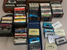 Vintage Cassettes and Cassette Holder Lot