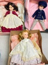 Collection of 3 Madame Alexander Dolls with Original Boxes