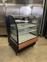True 36” Curved Glass Refrigerated Bakery Display Case