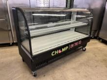 True 77” Curved Glass Refrigerated Bakery Display Case