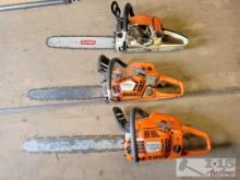 (1) Stihl & (2) Husqvarna Chainsaws