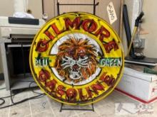 Gilmore Gasoline Blu-Green Neon Lion Sign