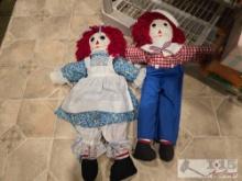 Raggedy Anne and Raggedy Andy Dolls