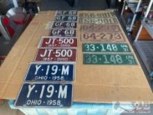 7 Pairs of License Plates
