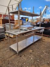(2) Stainless Steel Commercial Prep Tables