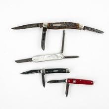 4 Vintage USA Made Pocket Knives