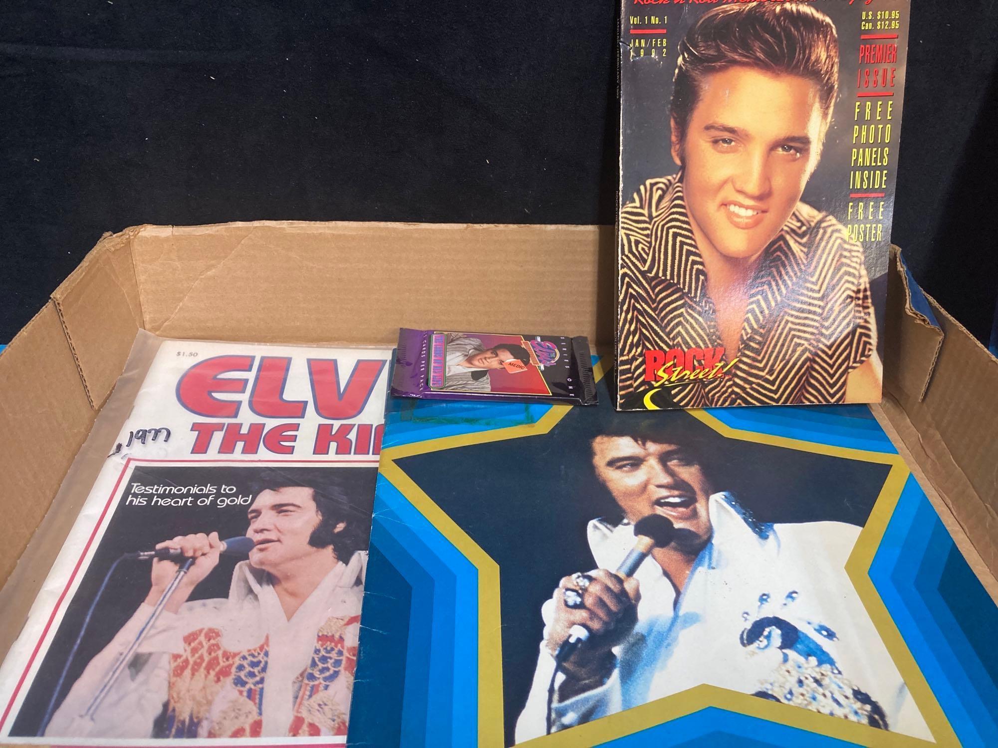 Elvis items including the cards of his life