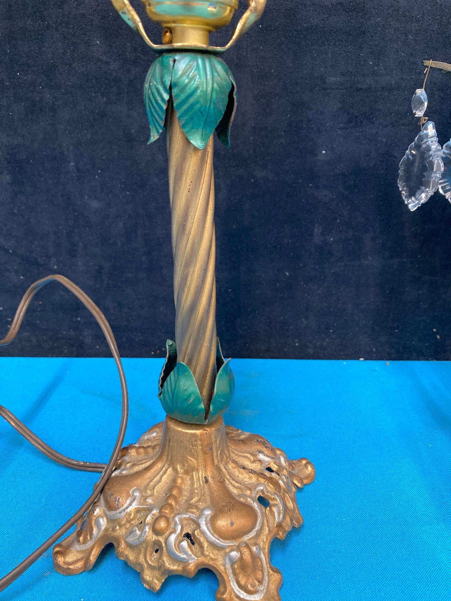 Gorgeous candelabra lamp, and metal base lamp