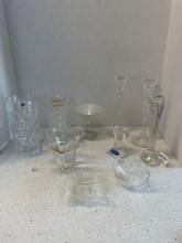 Several Waterford pieces, Bohemia crystal vase And more