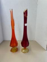 Mid century stretch vases