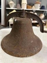 antique cast-iron C & D schoolhouse bell 19 inch