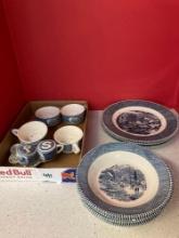 Currier and Ives dishes