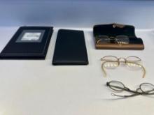 George Checkbook Wallet, 3 Pairs of Glasses, 4 x 6 Inch Photo Album