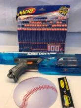 Mega Toy Nerf Gun /Darts and Magnetic Baseball Sticker