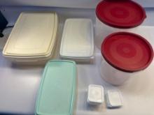 2 Round Plastic Containers With Lids, 2 Plastic Containers With Lids, Tupperware Plastic Container,