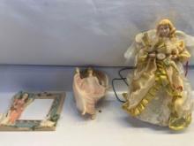 Angel Photo Frame, Angel Figurine Ornament , Angel Christmas Tree Topper