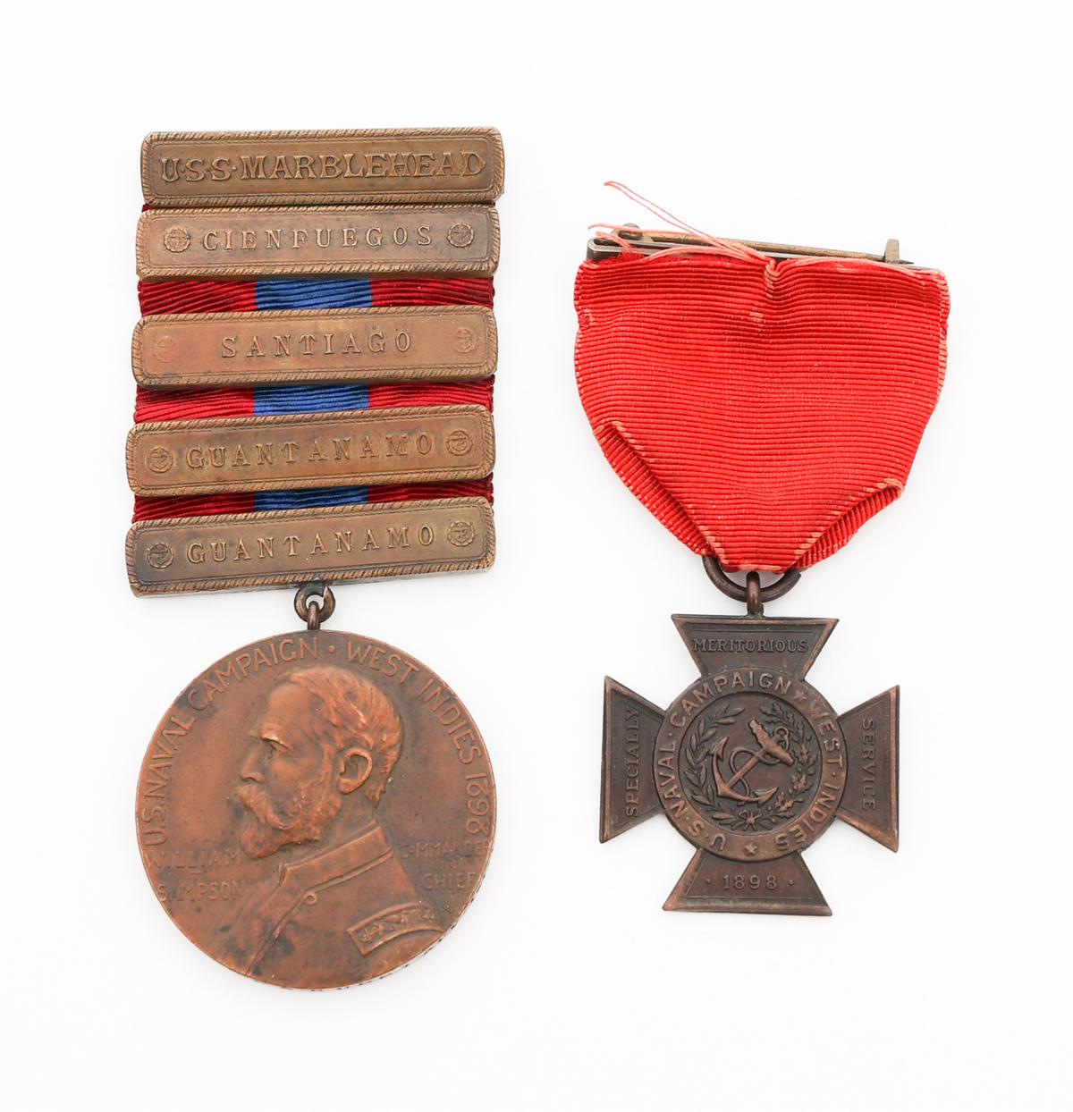 SPAN-AM WAR USN WEST INDIES & SERVICE MEDAL