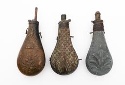 19th C. US ARMY & CIVILIAN POWDER FLASKS