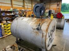 Used Oil Tank w/ Reel Pump & Pump Gauge Nozzle