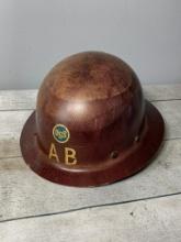 Vintage US Steel Ironworker Helmet AB American Bridge works